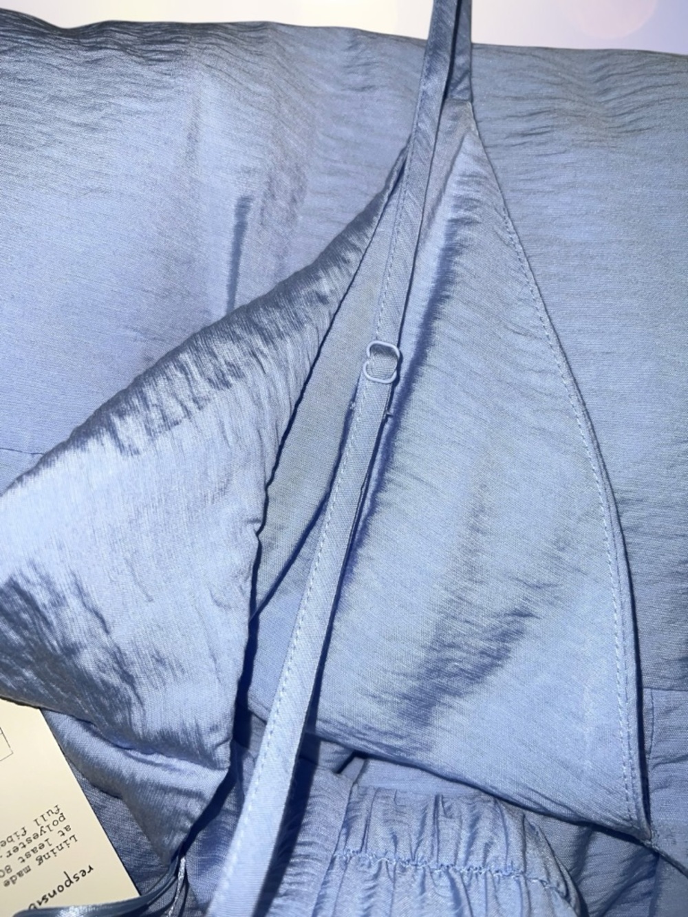 A new day Open Back Baby Blue Flowy Midi Dress with Adjustable Straps, Sz Large - Picture 11 of 11